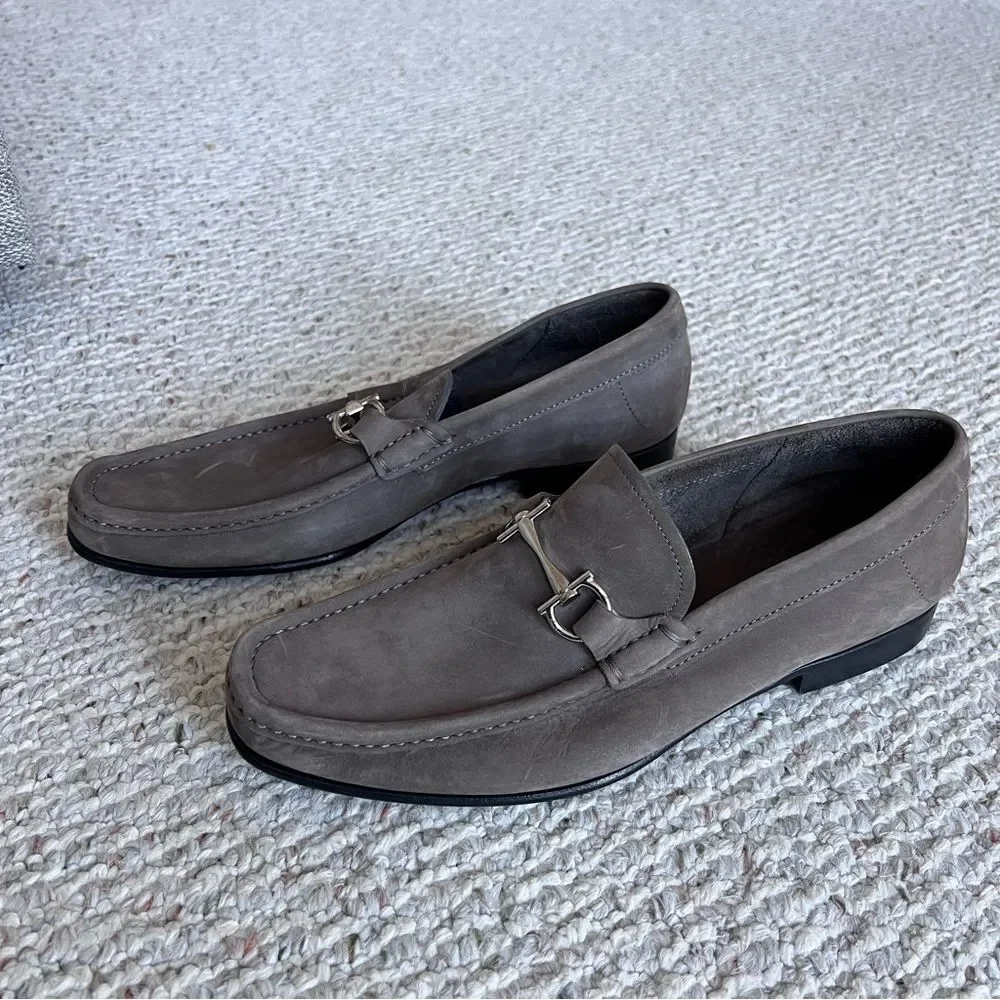 Salvatore Ferragamo men’s leather suede loafer